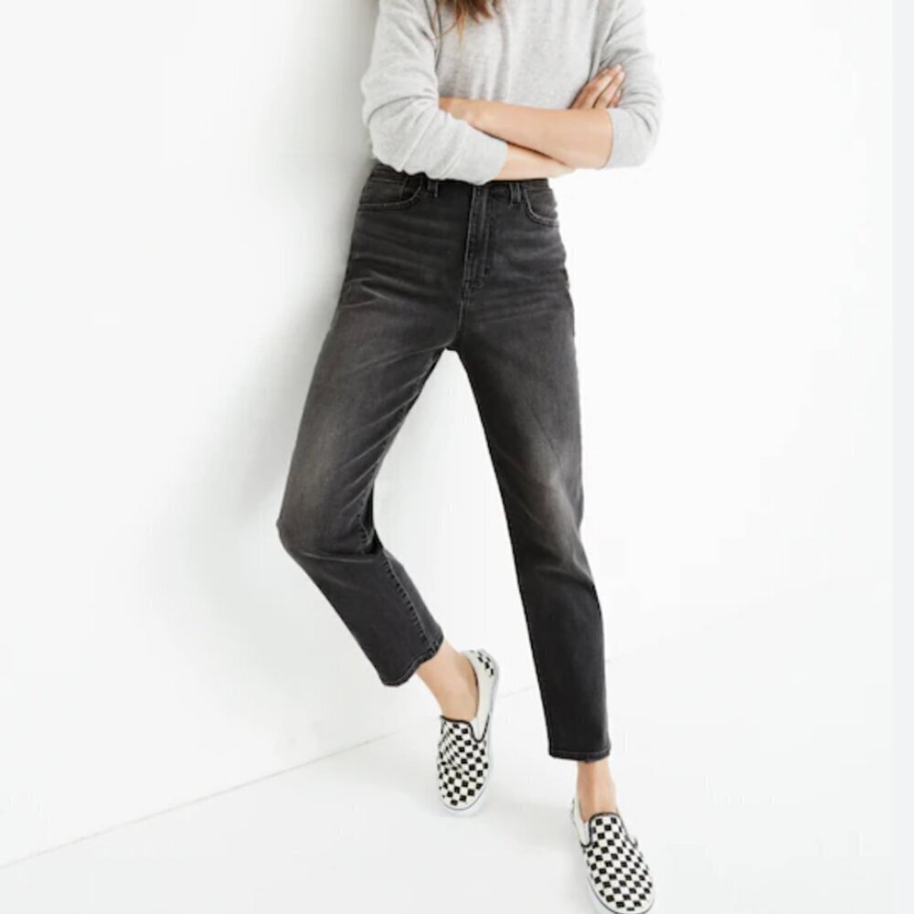 Madewell Women's Size 25 Gray The Mom Jean in Dunstable Wash